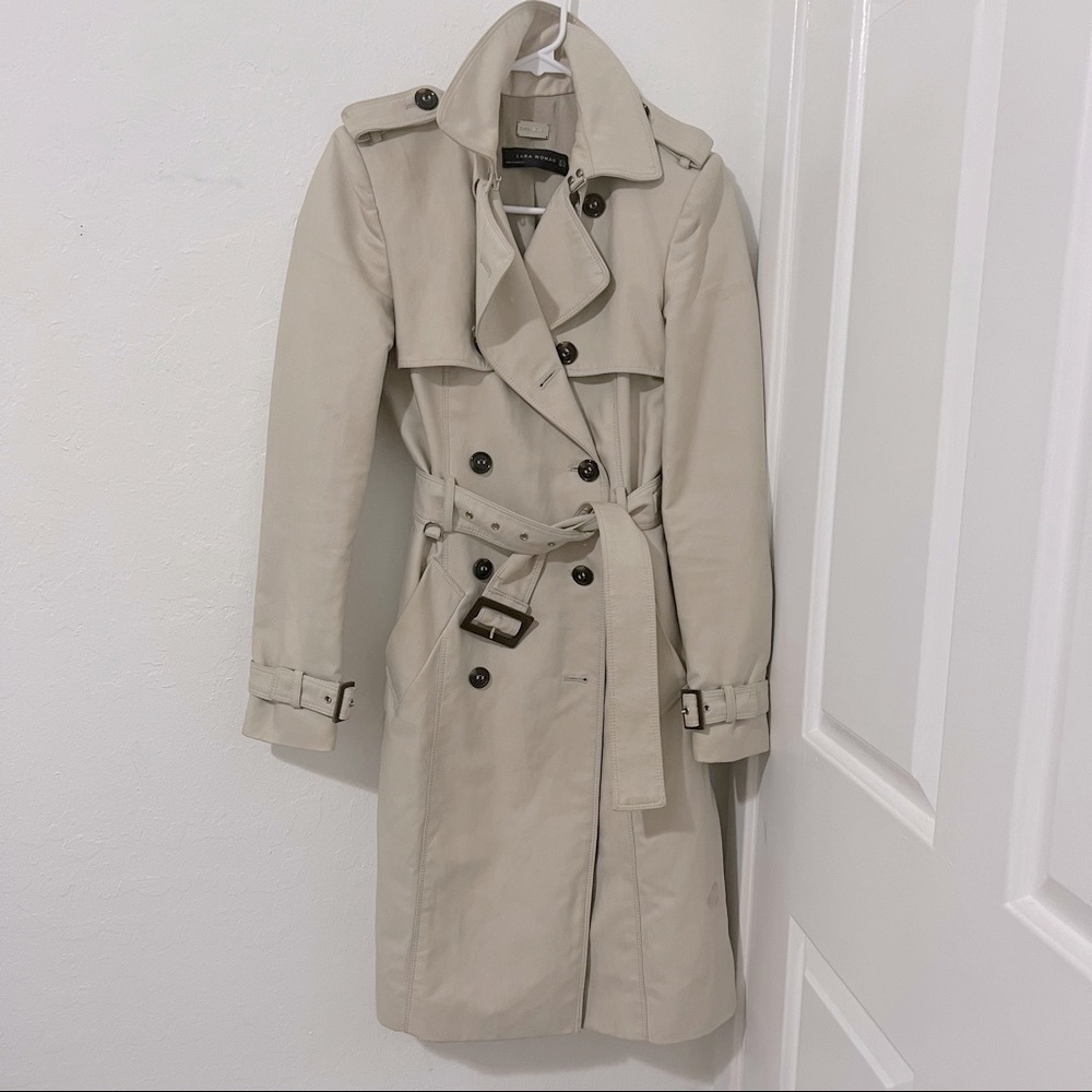 ZARA Beige Trench Coat Women's XS